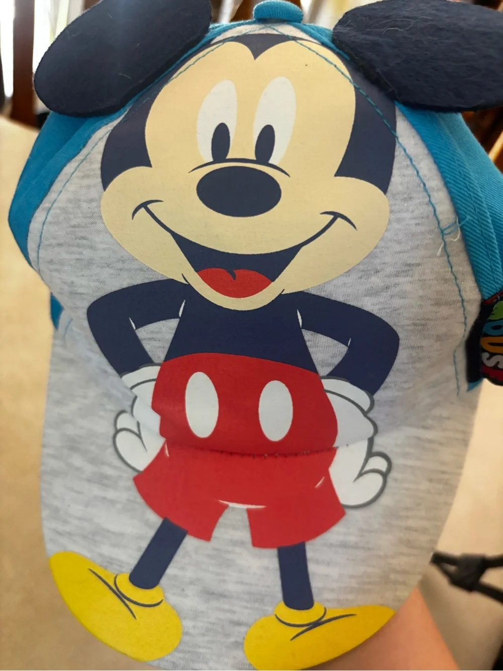Disney Kids Mickey & Minnie Cartoon Caps - Red, Teal, Yellow, Black
